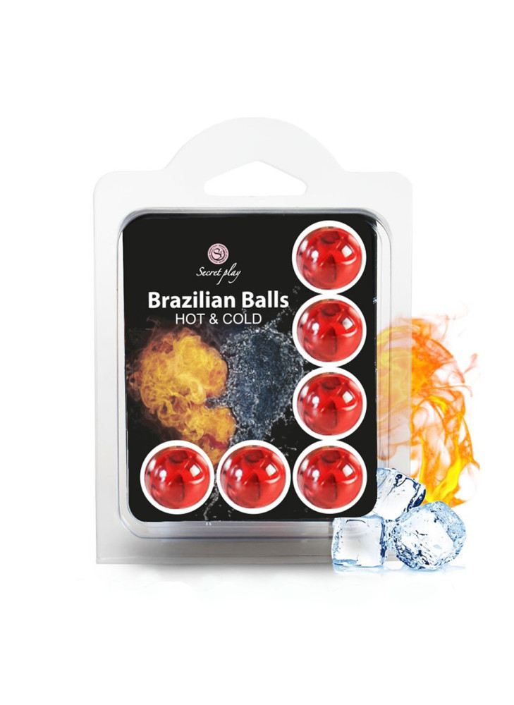 Boules de massage Brésiliennes effet chaud froid x6 - BZ6292